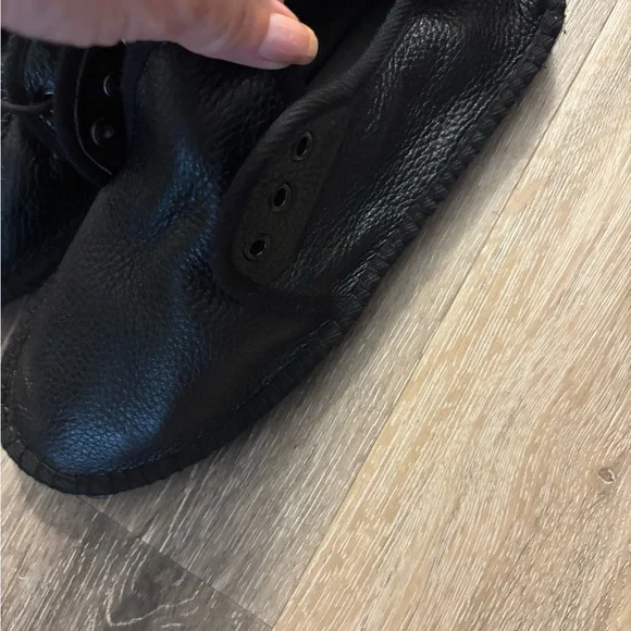 Saint Laurent Black Leather Men's Shoes Sz 40 EU Sz 7 US New - Picture 9 of 16